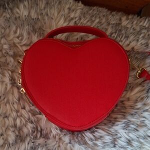 Elegant Red Heart Mini Bag